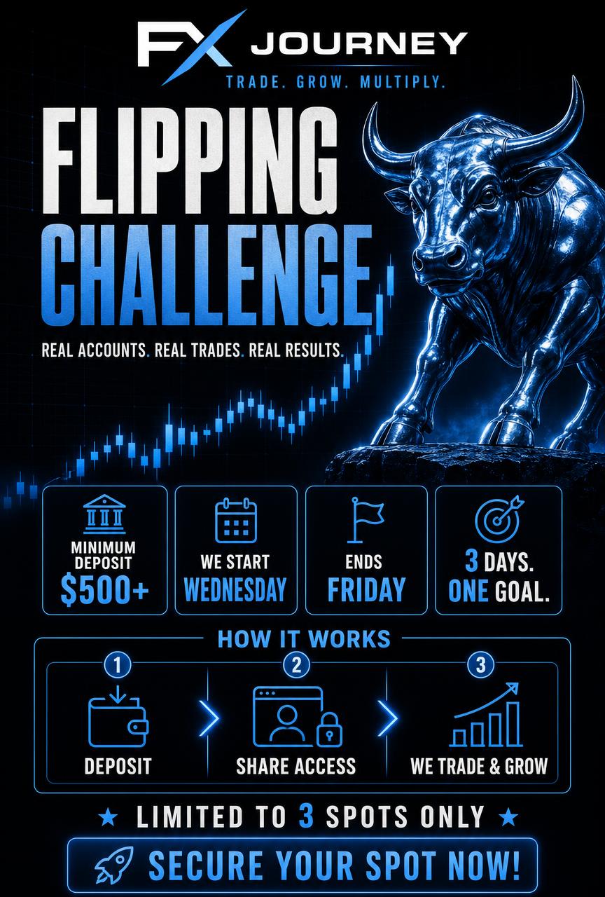 FXJourney Flipping Challenge — weekly account flip from Wednesday to Friday
